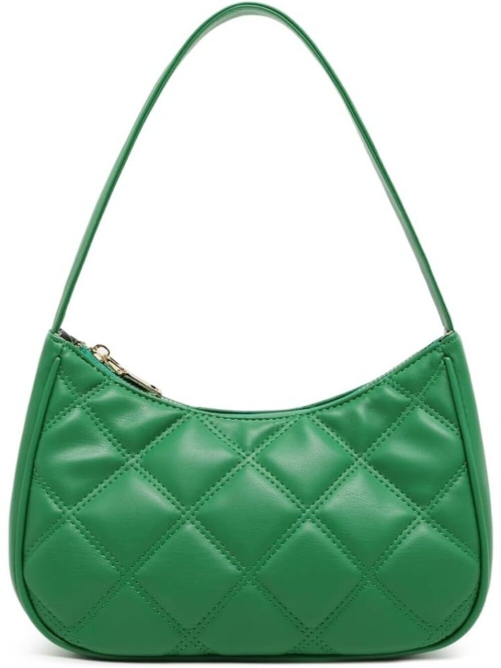 Women Green B Shoulder Tote Bag Cute Hobo Mini Clutch Zipper Bag